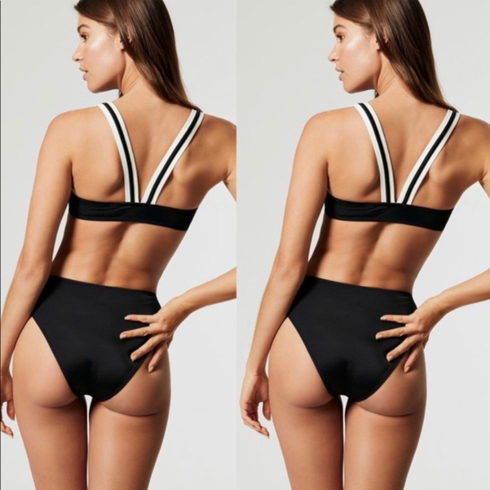 Solid and striped evelyn xs nwt bikini bottoms - Picture 1 of 4
